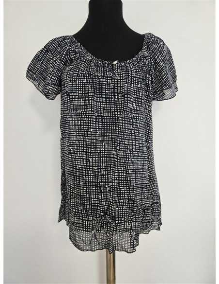 Bluza de vara cu maneci scurte bufante Etam