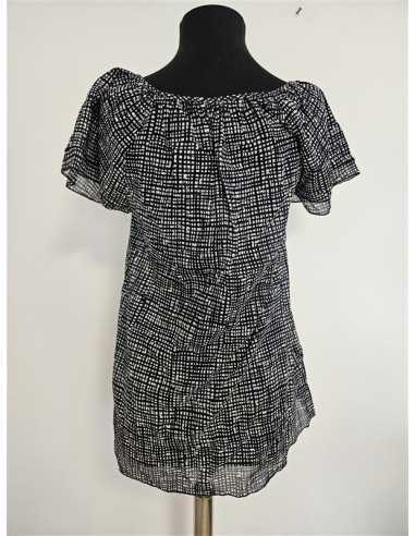 Bluza de vara cu maneci scurte bufante Etam