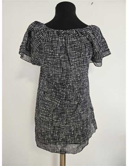 Bluza de vara cu maneci scurte bufante Etam