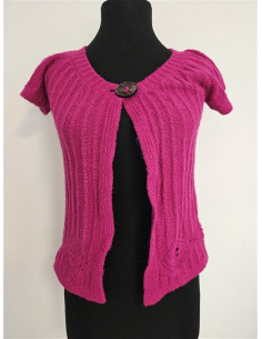 Pulover dama tricotat cu maneca scurta New Surprise