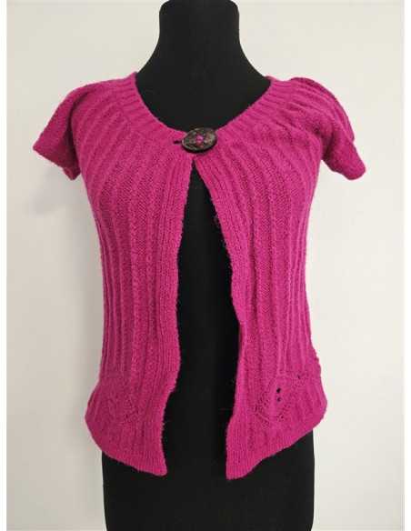 Pulover dama tricotat cu maneca scurta New Surprise