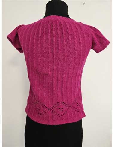Pulover dama tricotat cu maneca scurta New Surprise