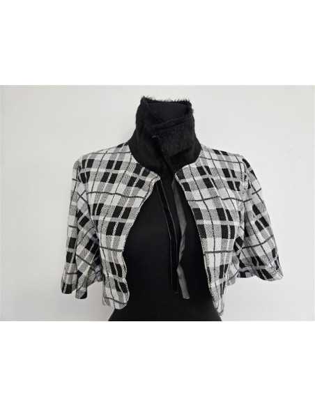 Bolero dama deosebit cu model in carouri