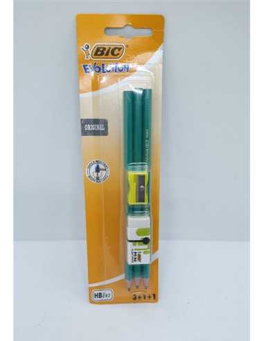 Set Evolution 3 creioane grafit 1 radiera 1 ascutitoare Bic