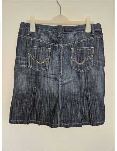 Fusta Jeans cu buzunare si gaici pentru curea Colours of the world