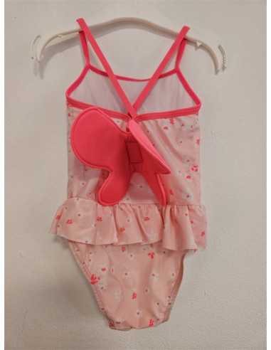 Costum de baie intreg pentru fetite cu floricele
