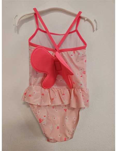 Costum de baie intreg pentru fetite cu floricele