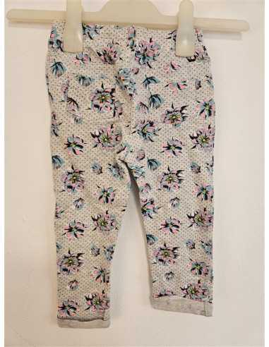 Pantaloni lungi pentru fetite model cu flori multicolore