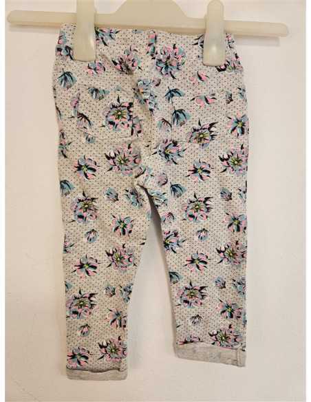 Pantaloni lungi pentru fetite model cu flori multicolore