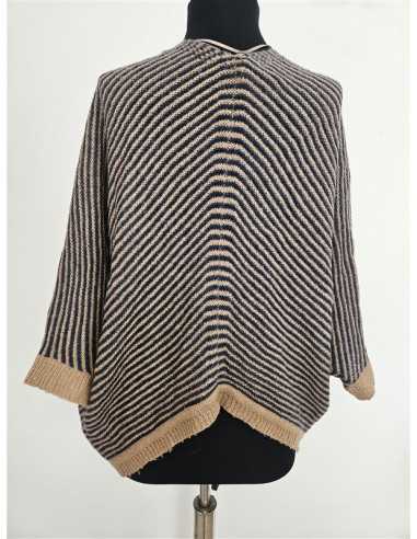 Cardigan tricotat model cu dungi PULL&BEAR