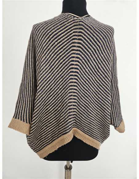 Cardigan tricotat model cu dungi PULL&BEAR