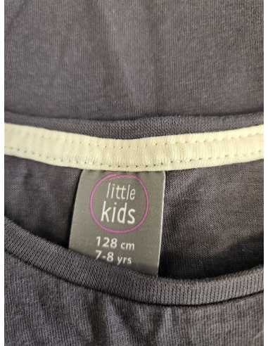 Tricou negru pentru fete cu o inima pe piept Little Kids