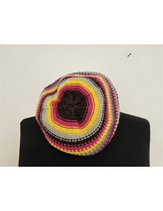 Bereta copii multicolora accesorizata cu floricele 2