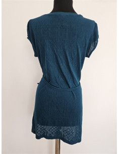 Bluza lunga tricotata cu cordon in talie H&M 2