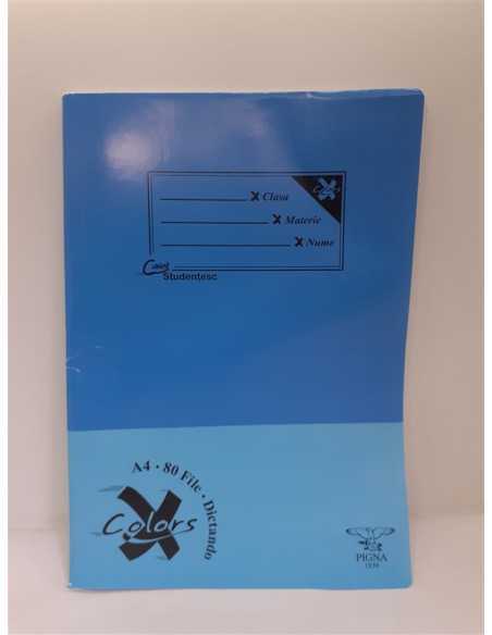 Caiet studentesc 80 file A4 dictando Pigna albastru