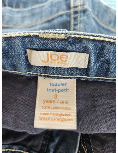 Fusta de blugi accesorizata cu floricica multicolora JOE