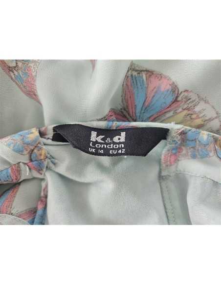 Bluzita racoroasa de vara cu fluturasi multicolori K&D
