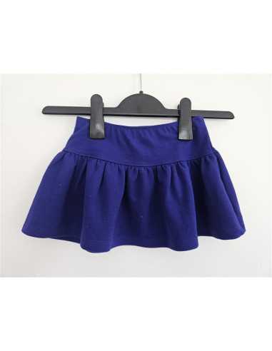 Fusta cu elastic in talie culoare albastru