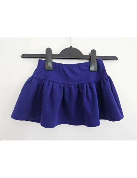 Fusta cu elastic in talie culoare albastru