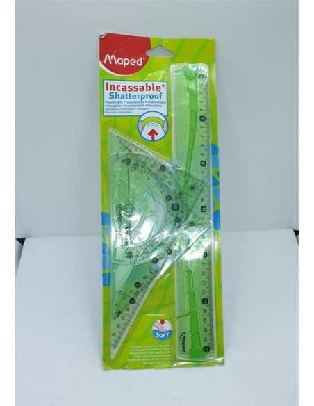 Set rigle rezistente din plastic 4 buc Maped
