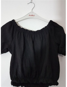 Top dama cu maneci scurte model Uni DIVIDED