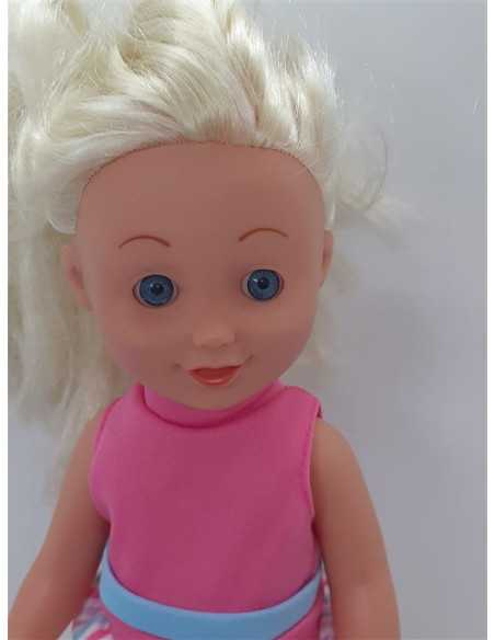 Papusa cu parul blond 26 cm