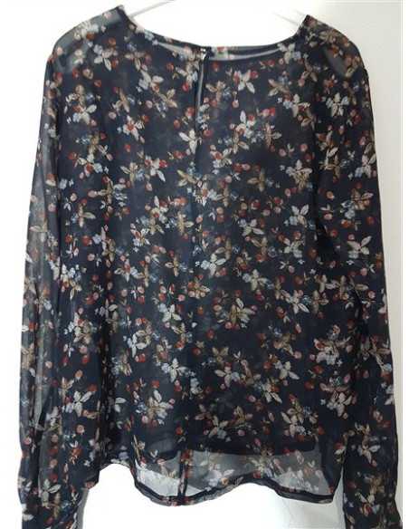 Bluzita dama cu maneca lunga si print floral multicolor
