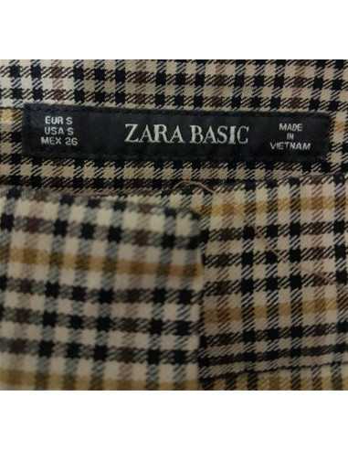 Pantaloni lungi de dama cu model in carouri Zara