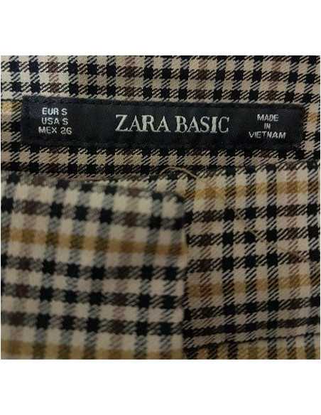 Pantaloni lungi de dama cu model in carouri Zara