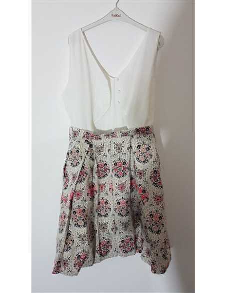 Rochita dama clos cu imprimeu floral multicolor Rochita dama clos cu imprimeu floral multicolor