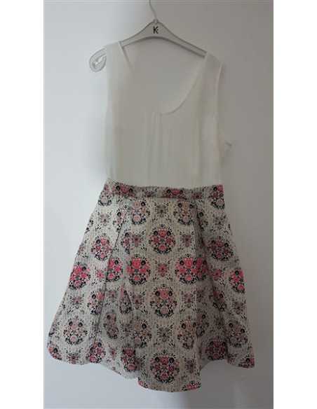 Rochita dama clos cu imprimeu floral multicolor Rochita dama clos cu imprimeu floral multicolor