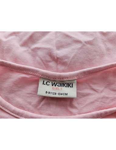 Tricou cu print multicolor si volane la maneci LC WAIKIKI
