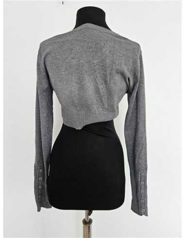 Pulover dama tricotat model scurt in talie