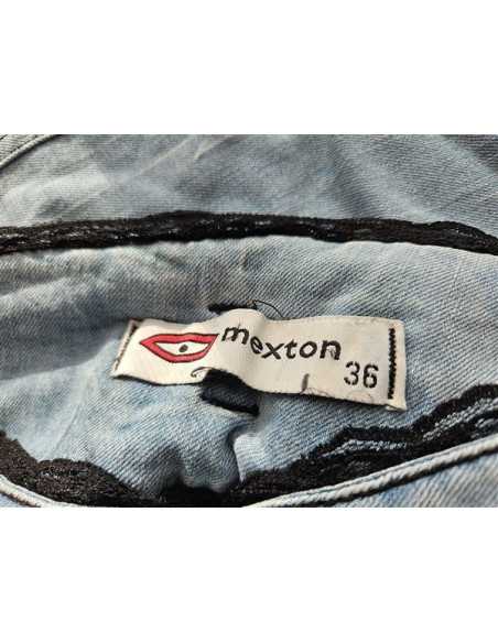 Pantaloni Jeans model rupt si decolorat Mexton