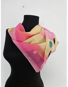 Esarfa dama pentru primavara cu print multicolor 2