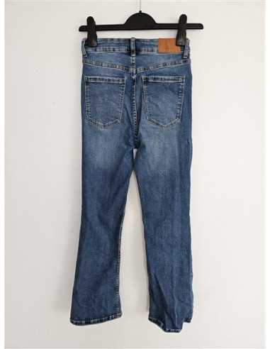Pantaloni dama de blugi model larg la baza Bershka