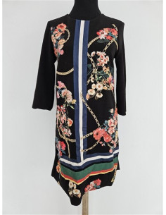 Rochie dama cu imprimeu floral colorat Zara
