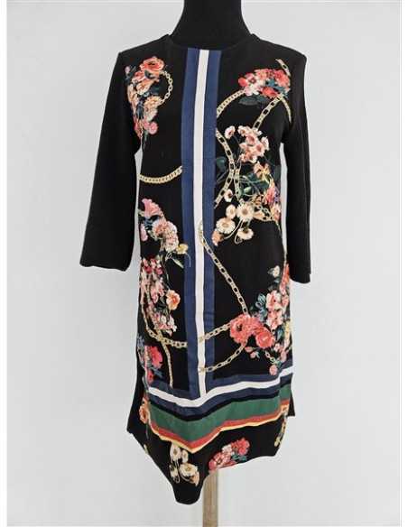 Rochie dama cu imprimeu floral colorat Zara
