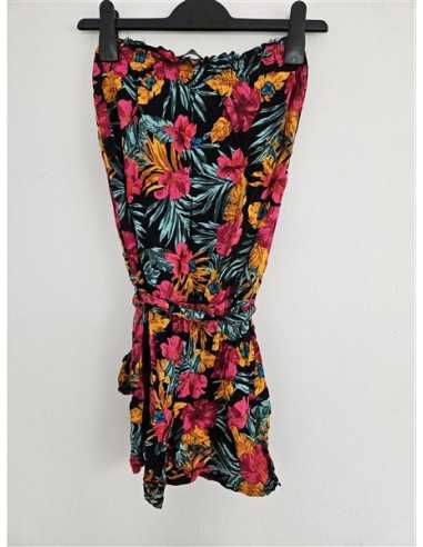 Salopeta dama cu print floral multicolor Select