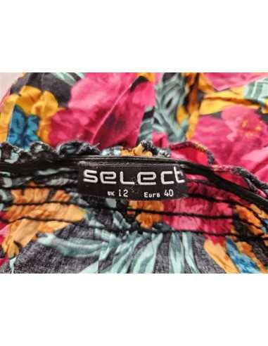 Salopeta dama cu print floral multicolor Select