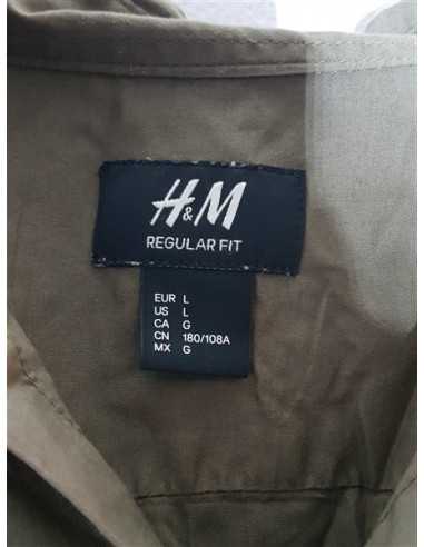 Camasa pentru barbati cu maneca lunga culoare kaki H&M