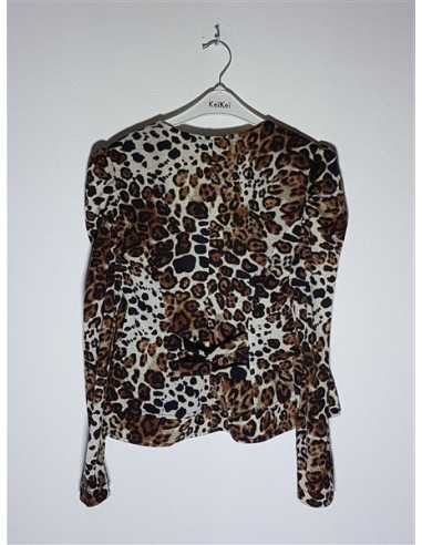 Blazer dama print animal BBY Collection