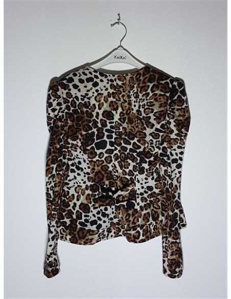 Blazer dama print animal BBY Collection