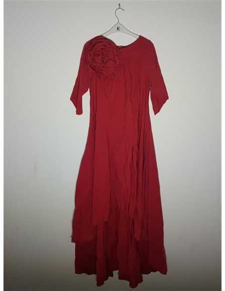Rochie dama asimetrica accesorizata cu floare